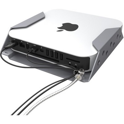 Mac Mini Secure Mount Enclosure with Lockable Head - Aluminum, Steel - Silver