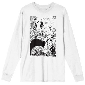 Seven Deadly Sins Escanor With Divine Axe Manga Art Adult White Long Sleeve Tee - 1 of 3