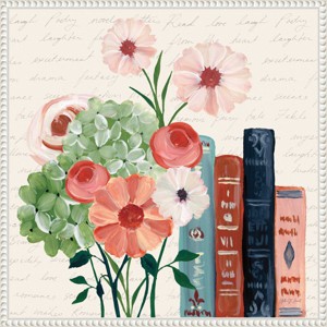 Amanti Art Books and Blooms I by Yvette St. Amant Framed Canvas Wall Art - 1 of 4