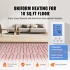 VEVOR Floor Heating Mat,10 Sq.ft.14℉-113℉ Electric Radiant Floor Heated Warm System with Sensing Thermostat,110-120V  Includes Monitor,Black&Red - 3 of 4