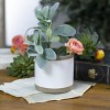 VIP Ceramic 5 in. White Color Block Planter - 4 of 4
