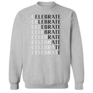 Rerun Island Men's Celebrate Long Sleeve Graphic Cotton Sweatshirt - 1 of 1