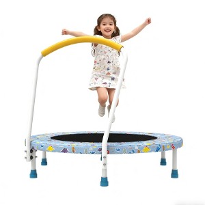 KWPZQEB 36" Trampoline Indoor/Outdoor for Kids Ages 1-6, Compact Fitness Trampoline With Foam Handle, Recreational Birthday Gift - 1 of 4