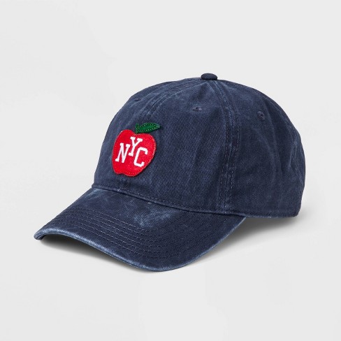 Nyc Apple Felt Dad Hat Mighty Fine Navy Target