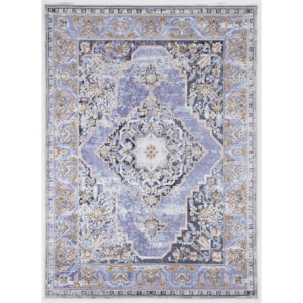 Photos - Area Rug Linon 6'7"x9'7" Emerald Tyler Rug Lavender/Gray  