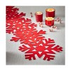 tagltd Red Snowflake Shaped Cut Out Felt Table Runner 72.0 in. - 2 of 2
