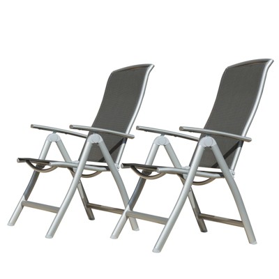 Maggift Patio Chaise Lounges 2PCS Armchair sturdy Outdoor Garden Yard, Lawn, Backyard, Deck, Pool Side, with Table, Gray, 25.59"*22.05"*38.58"