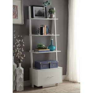 HomeStock American Heritage Ladder Bookcase with File Drawer - 1 of 4