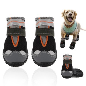 Unique Bargains Breathable Mesh Dog Shoes Dog Boots Paw Protectors 4 Pcs - 1 of 4
