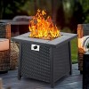 Garvee 28 Inch Propane Fire Pit, CSA-Listed Outdoor Gas Fire Pit, 50,000 BTU Steel Fire Table with Lid and Lava Rock, Gas Fire Pits for Patio - 3 of 4