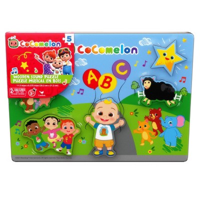 CoComelon Kids' Wooden Sound Puzzle - 5pc