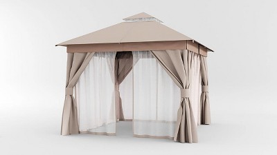 LAUSAINT HOME 8'x8' Semi-Permanent Patio Gazebo - Thumbnail 2