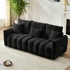GDFStudio Miri Contemporary 78'' 3-Seater Teddy Upholstered Sofa with Pillows - 2 of 4