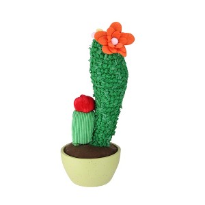 Northlight 12" Mixed Plush Cactus Artificial Potted Plant Decoration - Green - 1 of 4
