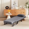 NicBex Small Folding Sofa Bed Recliner with 5-Position Adjustable Backrest, Upholstered Sleeper Chair for Living Room & Bedroom - 3 of 4