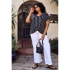 WEST K Women's Leah V Neck Short Dolman Sleeve Front Knob Blouse - 2 of 3