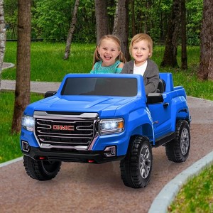 2-Seater Ride On Truck Car, 24V 7AH Battery Powered Electric Vehicle with Remote Control, LED Lights, Safety Belt, Music, Ride On Toy for Kids 3-10 - 1 of 4