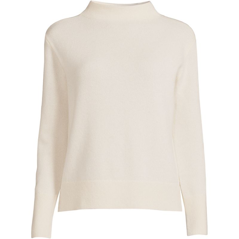 Lands' End Women's Cashmere Funnel Neck Sweater, 3 of 6