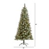 Nearly Natural 7-ft Frosted Swiss Pine Artificial Christmas Tree with 400 Clear LED Lights and Berries - 2 of 4