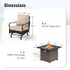 Captiva Designs 6pc Extra Large Metal and Rattan Outdoor Patio Fire Pit Set with Rocking Armchairs and Ottomans - 2 of 4