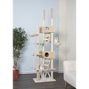 Go Pet Club 106" Cat Tree House with Large Houses and Brushes FC03 - Beige - 2 of 2