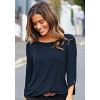 LASCANA Women's 2 Pack 3/4 Sleeve Tops - image 3 of 4