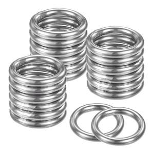 Unique Bargains Dream Catcher Stainless Steel Macrame Wreath Floral Round Metal O Rings 20 PCS - 1 of 4