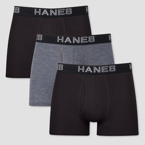 Hanes 4 PK Premium Boyfriend Cotton/Stretch Gray/White Mid Thigh