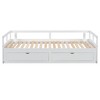Wooden Extendable Daybed with Trundle Bed and Two Storage Drawers-ModernLuxe - 4 of 4