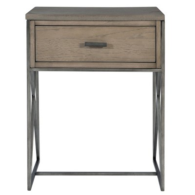 Uttermost Cartwright Gray Accent Table – Modern 25" Tall Side Table