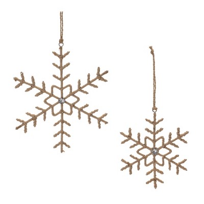 Melrose Metal Snowflake Oranment (Set of 6)