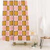 June Journal Autumn Checkerboard Shower Curtain Cream - Deny Designs: 100% Polyester, Microfiber, Machine Washable, Ring Top - 2 of 2