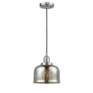 Bell - 1 Light Cord Hung Mini Pendant In Industrial Style-10 Inches Tall and 8 Inches Wide - 1 of 1