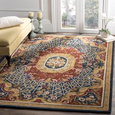 Multicolor Rectangular Hand-Tufted Wool Area Rug