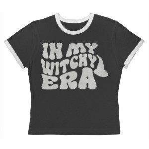 Social Collective Women Witch Era Short Sleeve Graphic Cotton Retro Vintage Ranger Baby Tee - 1 of 4
