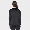 Wander by Hottotties Women's Velour Thermal Crewneck Sweatshirt - Black - 4 of 4