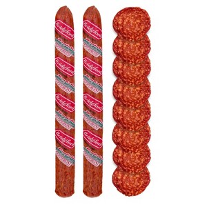 Bridgford Old World Pepperoni Stick 16 oz - Naturally Smoked Pepperoni Stick for Pizza and Sandwiches - High Protein Zero Carb Keto Snack - 1 of 4