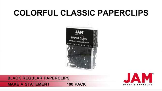 JAM Paper 1" 100pk Colorful Standard Paper Clips - Regular, 2 of 5, play video