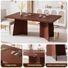 Dining Table for 6-8 People - 63" Modern Long Kitchen Table with Large Tabletop & Heavy Duty Pedestal Legs, Dinner Table for Kitchen, Conference Room - 4 of 4