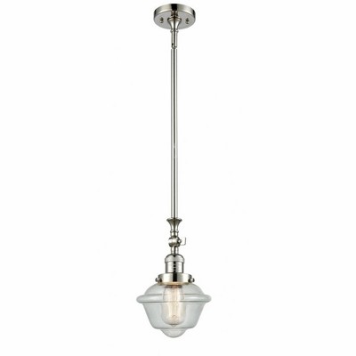 Oxford - 1 Light Stem Hung Tiltable Mini Pendant In Traditional Style-12 Inches Tall and 7.5 Inches Wide