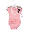 Little Treasure Baby Girl Cotton Bodysuits 3pk, Stylist - image 2 of 2