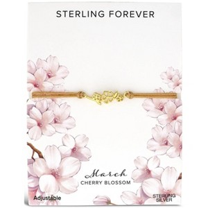SHINE by Sterling Forever Sterling Silver Birth Flower Bolo Bracelet - 1 of 2