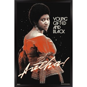 Trends International Aretha Franklin - Young Gifted And Black Framed Wall Poster Prints - 1 of 4
