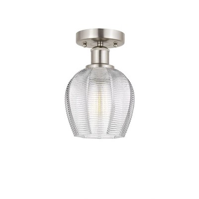 Norfolk - 1 Light Semi-Flush Mount In Industrial Style-9.62 Inches Tall and 5.75 Inches Wide