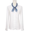 INSPIRE CHIC Women Polka Dots Cotton Linen Retro Solid Color Plain Square Neck Scarves 1Pc - 2 of 4