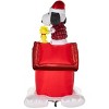 Gemmy Peanuts 8-ft Pre-Lit Snoopy and Woodstock on a Doghouse Christmas Inflatable - 3 of 4