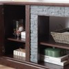 PAGED TV Stand with 18" Fireplace, Faux Stone Entertainment Console with 2-Door Storage & Adjustable Shelves, TV Stands for Living Room - 4 of 4