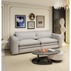 SeaCamel 93" King Size Sleeper Sofa Bed, Pull Out Sofa Bed, 3 in 1 Convertible Sleeper Sofa, Chaise Lounge,3 Seat Teddy Couch with 2 Lumbar Pillows - 4 of 4