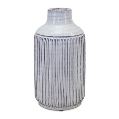Melrose Rustic Ribbed Terracotta Vase 12.25"H