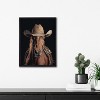 Kate & Laurel All Things Decor 12"x16" Gallery Horse Wearing a Western Cowboy Hat Print by The Creative Bunch Studio Black - image 4 of 4